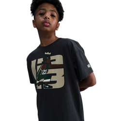 Boys' Grade School - Nike LeBron Air Max 90 Graphic T-Shirt - Off Noir/Multi