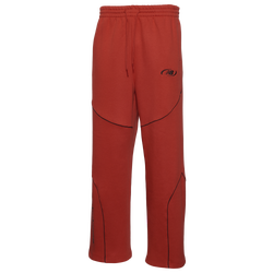 Men's - New Balance Trackside Open Hem Pants  - Hot Tomato/Black Piping