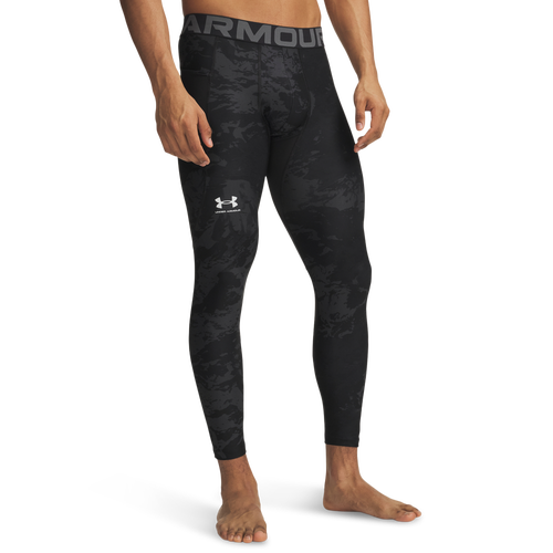 Under Armour Men's HEATGEAR Colorblock Leggings, Large, Black/White