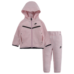 Boys' Infant - Nike NSW Tech Fleece Set - Pink Foam Heather/Pink Foam Heather