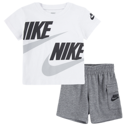 Boys' Infant - Nike NSW HBR Cargo Shorts Set - Carbon Heather/White