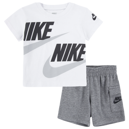 

Boys Infant Nike Nike NSW HBR Cargo Shorts Set - Boys' Infant White/Carbon Heather Size 18MO