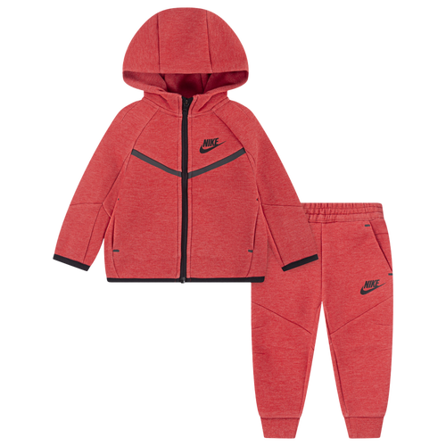 Nike Ib Tech Fleece Full Zip Set - Nike Red/Black