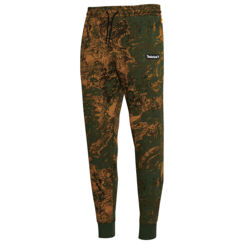 

Timberland Mens Timberland All Over Print Fleece Pants - Mens Olive/Black Size M