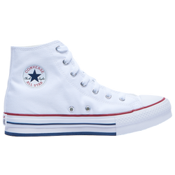 Girls' Grade School - Converse All Star Platform High Top - White/Garnet/Midnight Navy