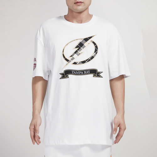 Pro Standard Mens Tampa Bay Lightning  Lightning Pro Prep Drop Shoulder T-shirt In White/white
