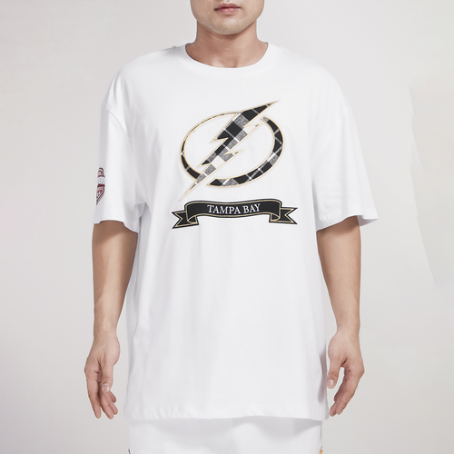 

Pro Standard Mens Tampa Bay Lightning Pro Standard Lightning Pro Prep Drop Shoulder T-Shirt - Mens White/White Size XXL