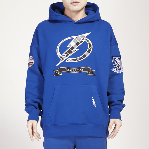 

Pro Standard Mens Tampa Bay Lightning Pro Standard Lightning Pro Prep Drop Shoulder Hoodie - Mens Blue/Blue Size XXL