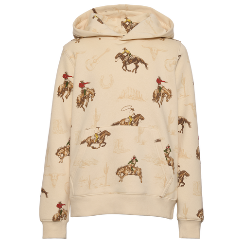 Lckr Boys   Western Pullover Hoodie In Neutral