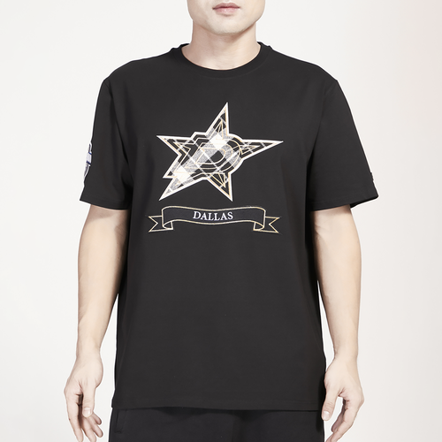 

Pro Standard Mens Dallas Stars Pro Standard Stars Pro Prep Drop Shoulder T-Shirt - Mens Black/Black Size M
