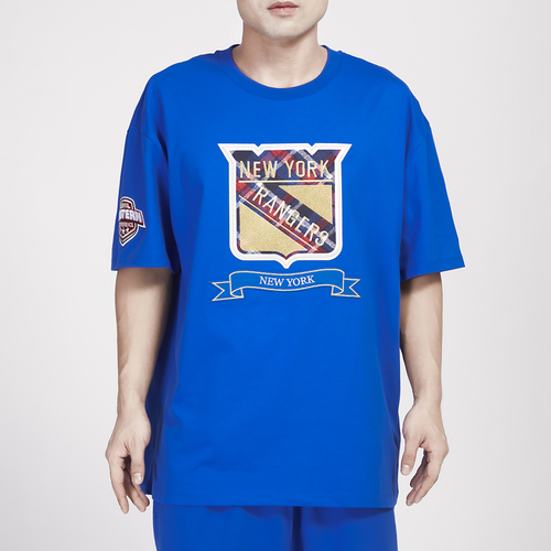 

Pro Standard Mens New York Rangers Pro Standard Rangers Pro Prep Drop Shoulder T-Shirt - Mens Royal Blue Size M