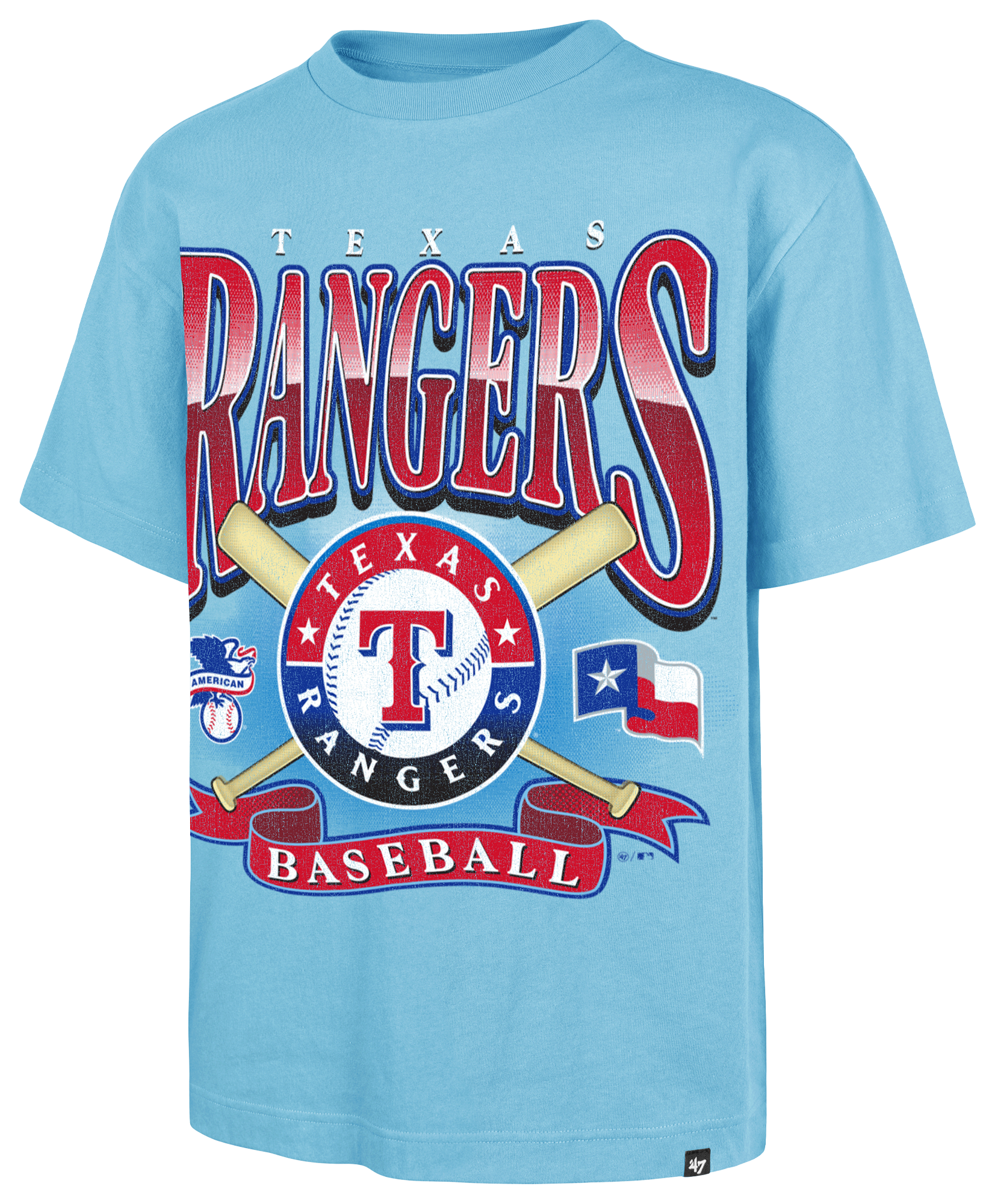 47 Brand MLB Texas Rangers Foundation T-Shirt - Men's