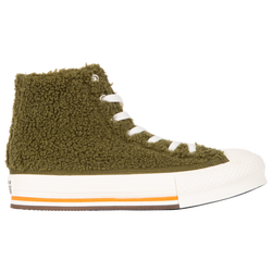 Girls' Grade School - Converse Hi Eva Lift - Dark Moss/White/Bold Mandarin