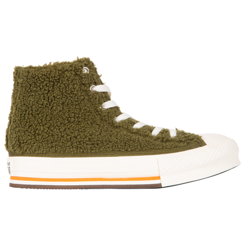 

Girls Converse Converse Hi Eva Lift - Girls' Grade School Basketball Shoe White/Dark Moss/Bold Mandarin Size 04.0