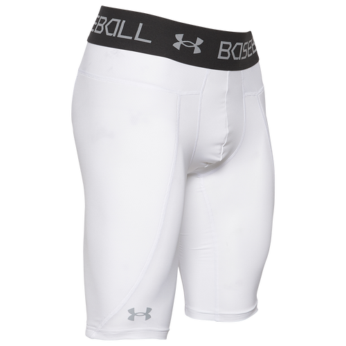 

Under Armour Mens Under Armour Utility Sliding Shorts - Mens White/Gray Size XXL