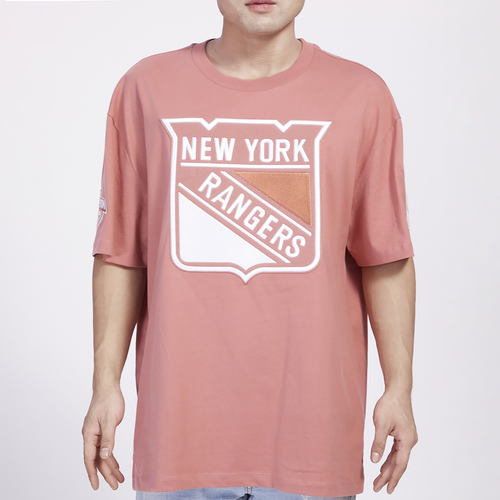 

Pro Standard Mens New York Rangers Pro Standard Rangers Clay Drop Shoulder T-Shirt - Mens Pink/Pink Size M