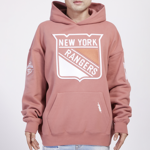 Pro Standard Mens New York Rangers  Rangers Clay Drop Shoulder Hoodie In Pink