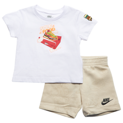 Girls' Infant - Nike Sole Food Shorts Set - Beige/Black