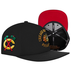 Men's - Pro Standard Blackhawks Hybrid Snapback Cap - Black