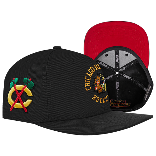 

Pro Standard Mens Pro Standard Blackhawks Hybrid Snapback Cap - Mens Black Size One Size