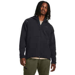 Pour hommes - Under Armour Sweat à capuche entièrement zippé en polaire Unstoppable - Noir/Noir
