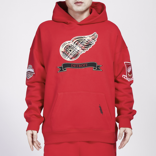 

Pro Standard Mens Detroit Red Wings Pro Standard Redwings Pro Prep Drop Shoulder Hoodie - Mens Red/Red Size M