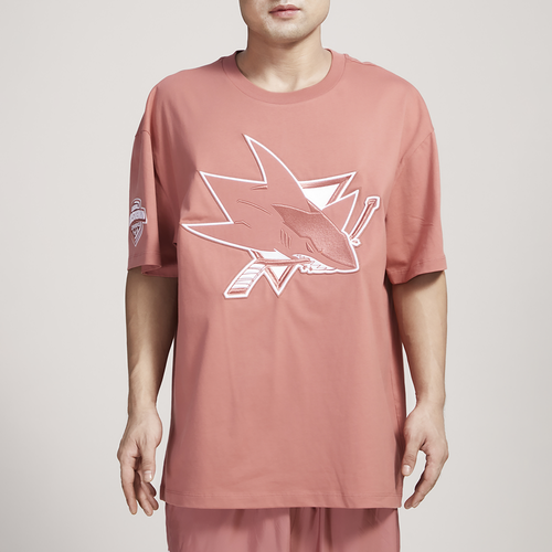 Pro Standard Mens Los Angeles Kings  Sharks Clay Drop Shoulder T-shirt In Pink