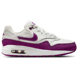 Boys' Grade School - Nike Air Max 1 - White/Violet