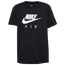 Nike Air Logo T-Shirt - Boys' Grade School Black/White