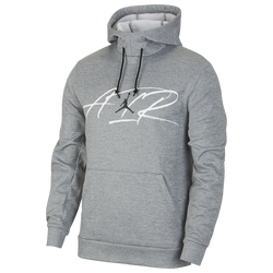 Men's - Jordan Air Therma Fleece Pullover Hoodie - Carbon Heather/Black