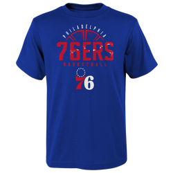 Boys' Grade School - Nike 76ers Street Ball T-Shirt - Royal/Red