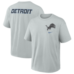 Men's - Nike Lions NFL Rival Short Sleeve T-Shirt - Silver