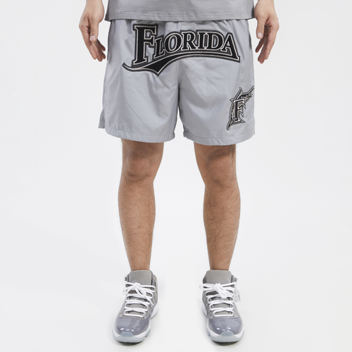 

Pro Standard Mens Miami Marlins Pro Standard Marlins WM Woven Shorts - Mens Gray Size XXL