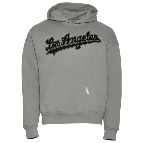 

Pro Standard Mens Los Angeles Dodgers Pro Standard Dodgers Drop Shoulder Fleece PO Hoodie - Mens Grey Size L