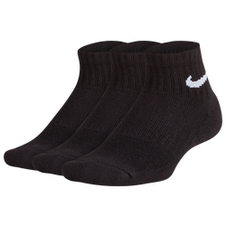 Girls' Grade School - Nike 3 Pk Performance Cushioned Quarter Socks - Black/White