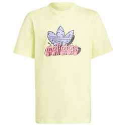 Boys' Grade School - adidas Dino T-Shirt  - Pulse Yellow/Purple