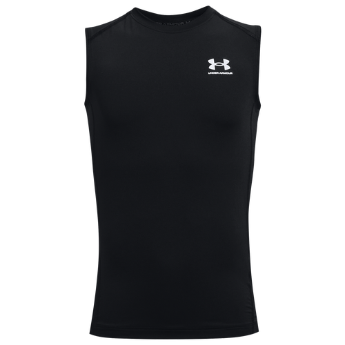 

Boys Under Armour Under Armour HeatGear Armour Sleeveless - Boys' Grade School Black/Black Size L