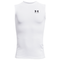 Boys' Grade School - Under Armour HeatGear Armour Sleeveless - White/White