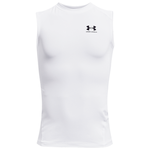 

Boys Under Armour Under Armour HeatGear Armour Sleeveless - Boys' Grade School White/White Size XL