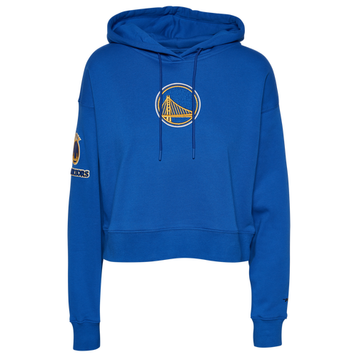 

Pro Standard Womens Pro Standard Warriors NBA Fleece Cropped Pullover Hoodie - Womens Royal Blue/Yellow Size XS