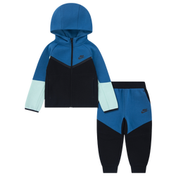 Boys' Preschool - Nike Tech Fleece Full-Zip Set  - Green Abyss/Mint Foam/Black