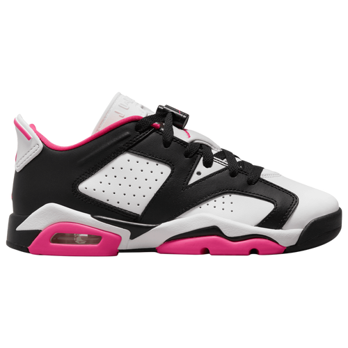 

Jordan Girls Jordan Retro 6 Low - Girls' Grade School Basketball Shoes Black/White/Pink Size 6.5