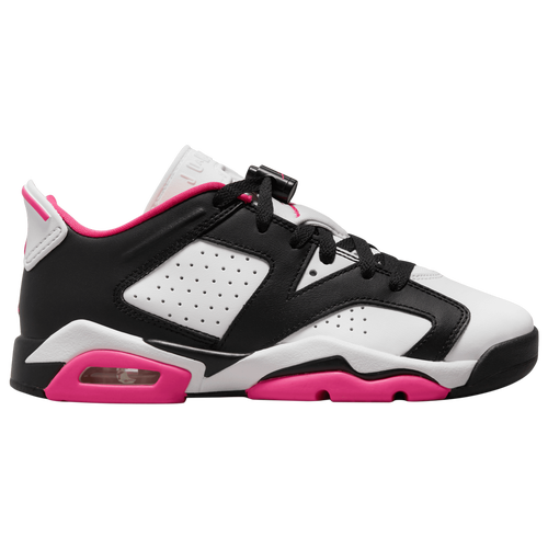 

Jordan Girls Jordan Retro 6 Low - Girls' Grade School Basketball Shoes Pink/Black/White Size 4.0