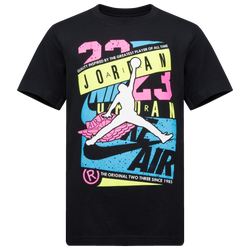 Boys' Grade School - Jordan Mars 1 T-Shirt - Black/Pink