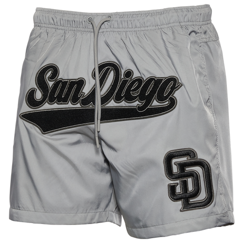 

Pro Standard Mens San Diego Padres Pro Standard Padres Woven Shorts - Mens Gray Size L