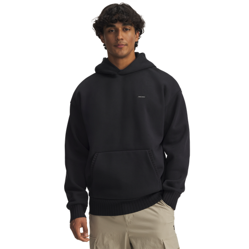MENS - Under Armour Icon Heavy Rib Hoodie - Black/White