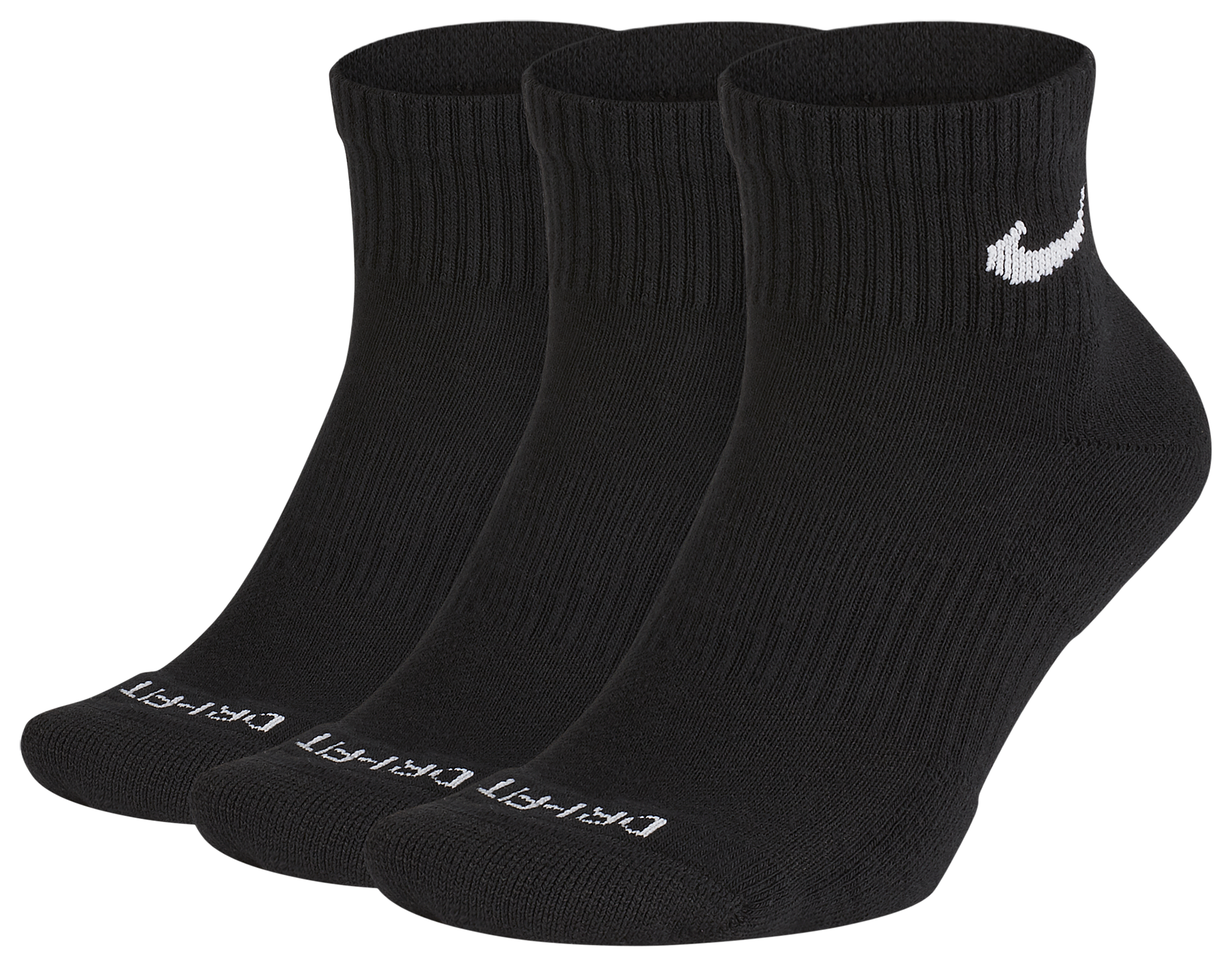 Nike 3 Pack Dri-FIT Plus Quarter Socks
