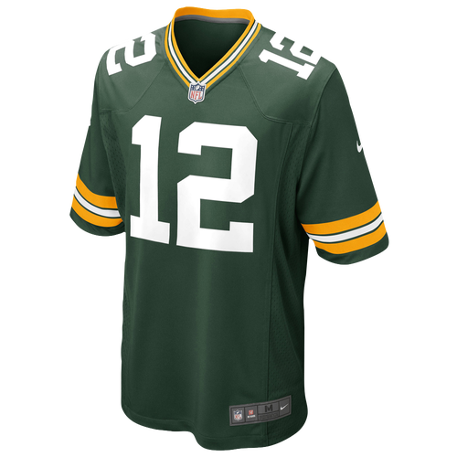 

Nike Mens Aaron Rodgers Nike Packers Game Day Jersey - Mens Fir/Green Size S