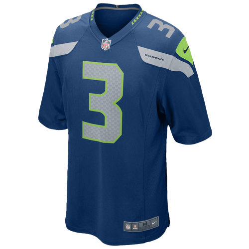 

Nike Mens Russell Wilson Nike Seahawks Game Day Jersey - Mens Navy/Marine Size L