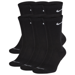 Men's - Nike 6 Pack Dri-FIT Plus Crew Socks - Black/White